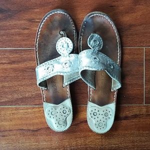 Jack Rogers Silver Hampton Sandals